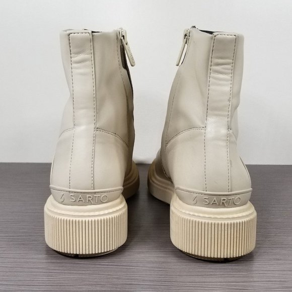 Franco Sarto Jinta Platform Boot, Off White (Chiffon), Womens Size 7.5 M / 37.5 - Picture 5 of 10